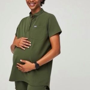 Figs kitale top dark olive